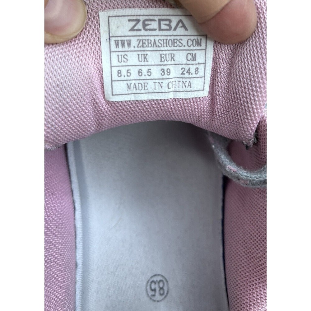Zeba Walking Shoes Sneakers Womens Size 8.5 Gray Rose Pink Comfort - Picture 11 of 12